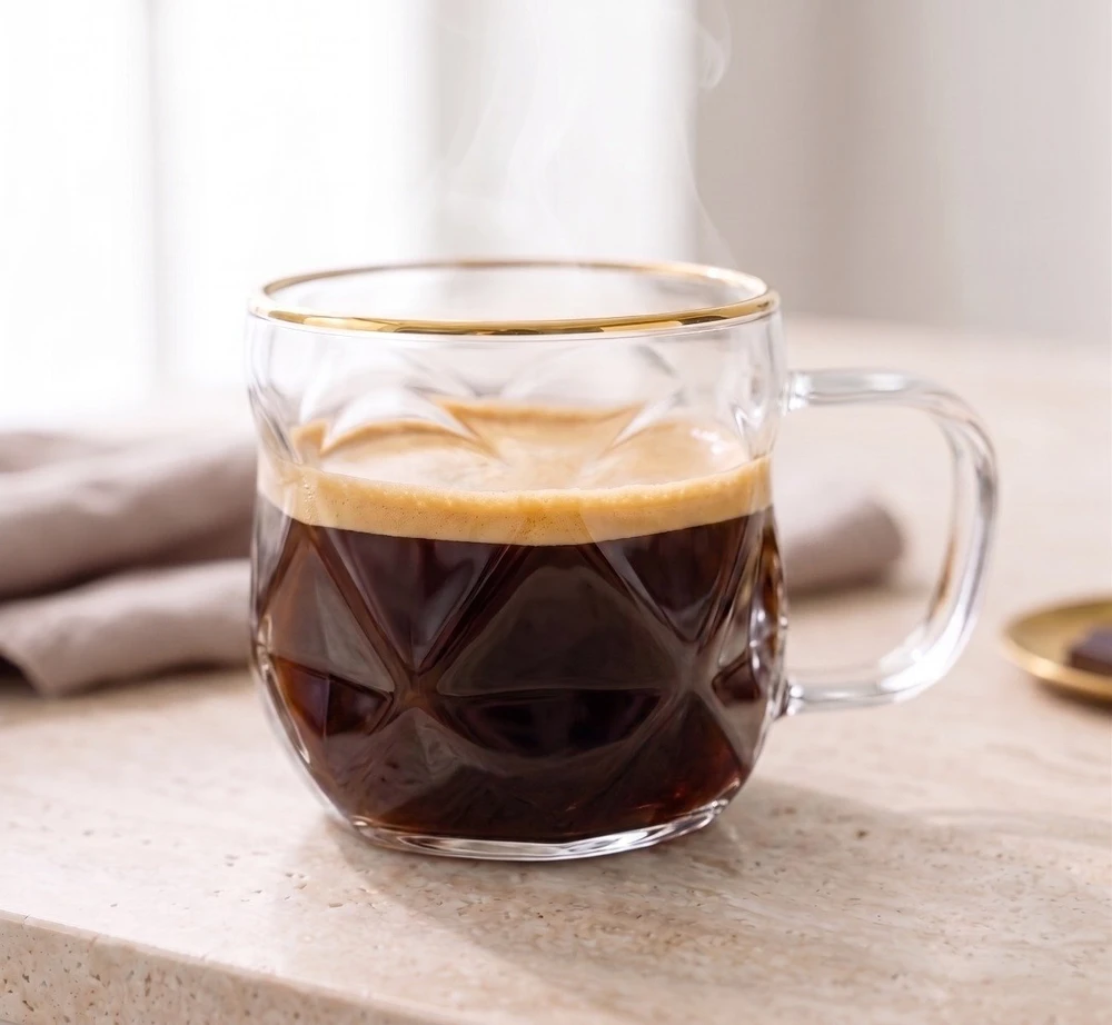 Vialli Design 2 filiżanki do espresso 120 ml Geo Gold (32118)