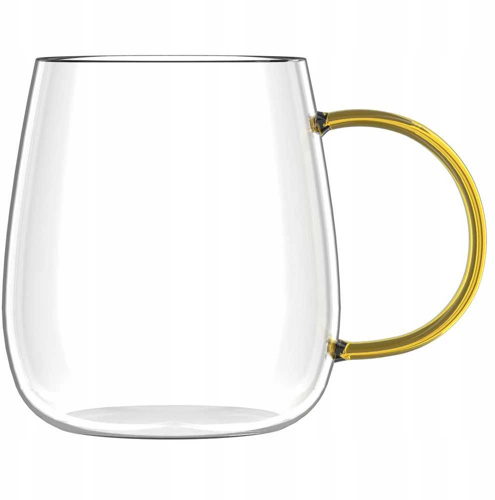 Vialli Design - 2 puodelių rinkinys Bolla su Yelloe rankena 400ml