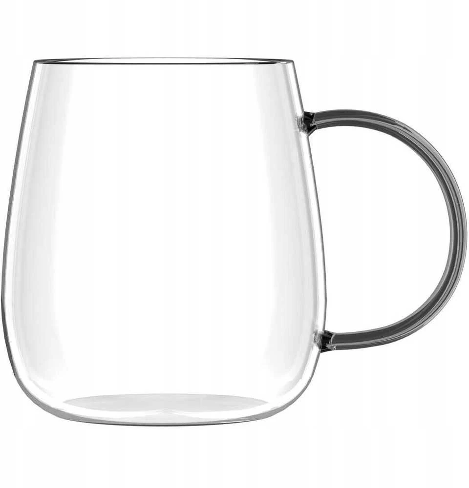 Vialli Design - 2 puodelių rinkinys Bolla su pilka rankena 400ml