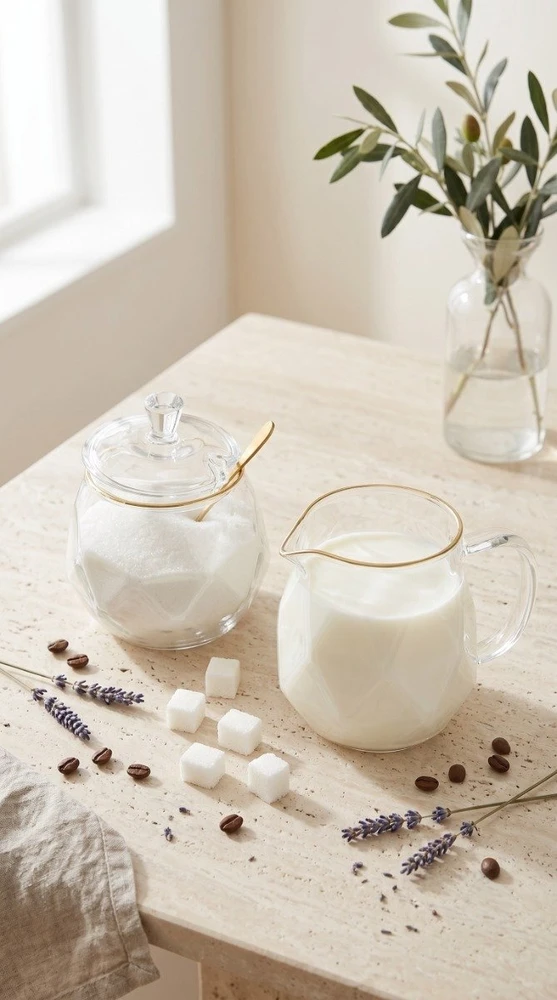 Vialli Design Cukrinė ir pieninė 300 ml Geo Gold (32132)