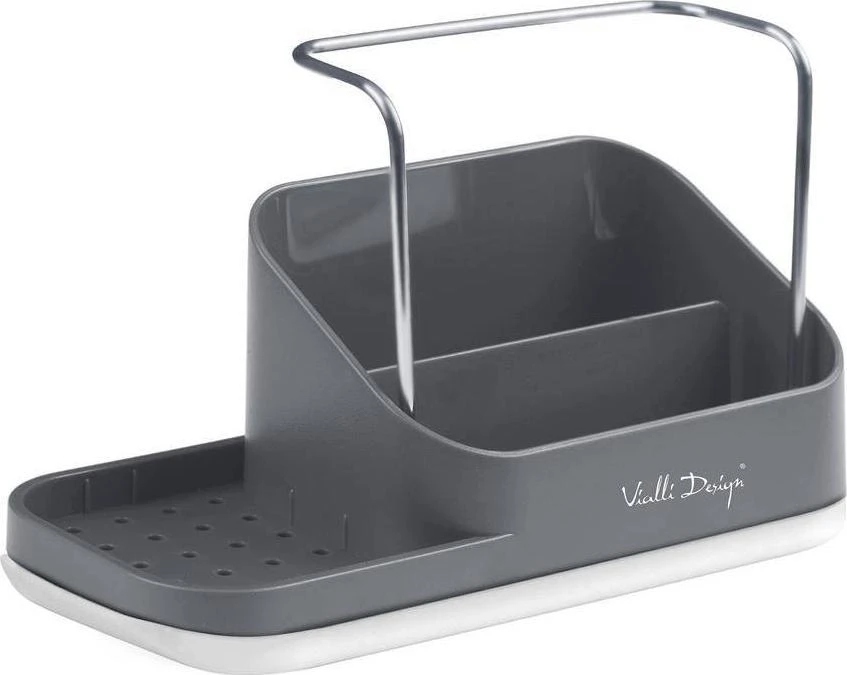 „Vialli Design“ virtuvės organizatorius su skysčių dozatoriumi „Livio Duo“ pilkas 8319 (28319)