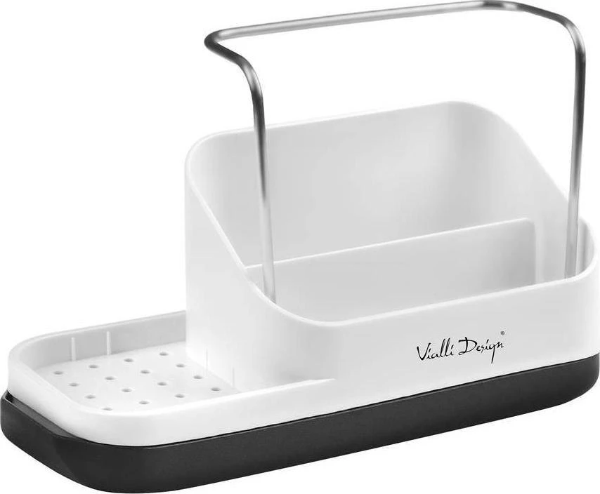 „Vialli Design“ virtuvės organizatorius su „Livio Duo balta 8302“ skysčių dozatoriumi (28302)