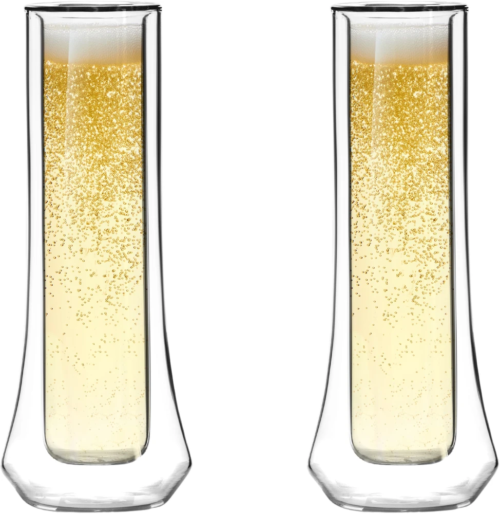 Vialli Design Komplektas 2 šampano taurės su dviguba sienele Soho 140 ml 8906