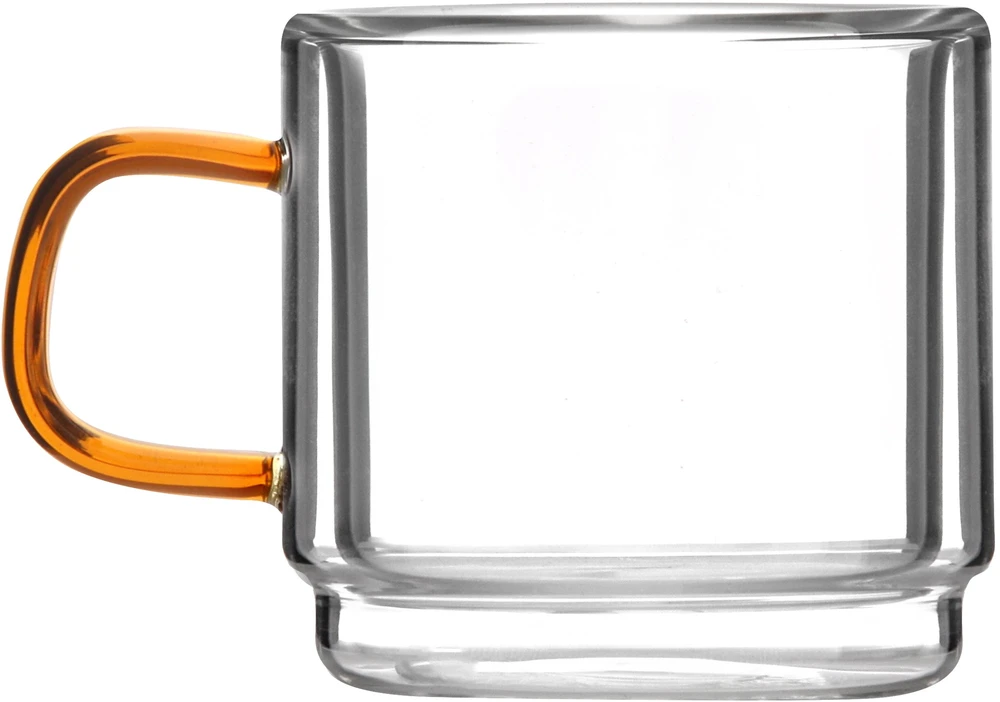 Vialli Design Komplektas 2 stiklinių su dviguba sienele espreso kavai Amber 80 ml 8579