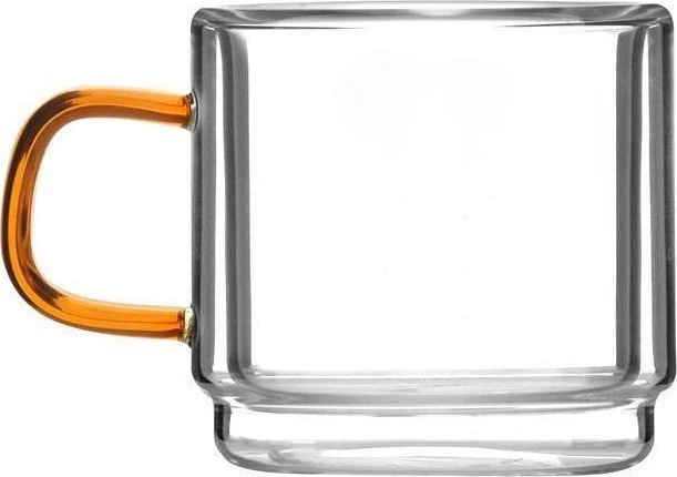 Vialli Design Komplektas 2 szklanek su podwójną ścianką do espresso Amber 80 ml 8579