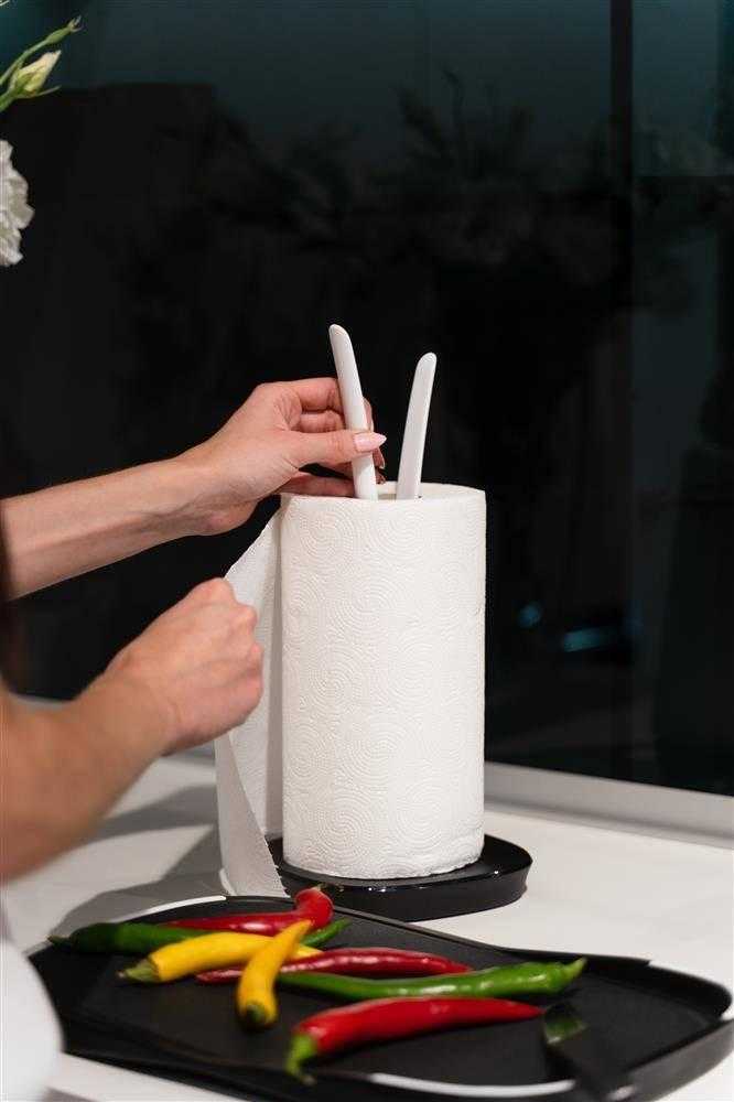 Vialli Design na ręczniki papierowe baltai-juodas Livio 28388