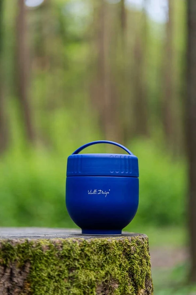 Vialli Design su pojemnikiem i łyżką Fuori 680 ml tamsiai mėlyna 30305