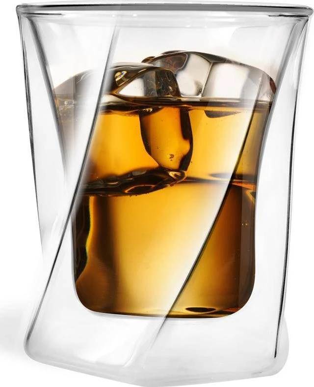 Vialli Design STIKLINĖ SU DVIGUBOMIS SIENELĖMIS VISKIUI 300ml CRISTALLO 25509 VIALLI DESIGN