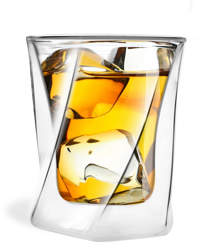 Vialli Design STIKLINĖ SU DVIGUBOMIS SIENELĖMIS VISKIUI 300ml CRISTALLO 25509 VIALLI DESIGN