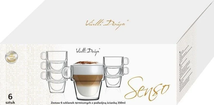 Vialli Design Terminiai stikliukai su dvigubomis sienelėmis 6 vnt. 350 ml Senso 27459