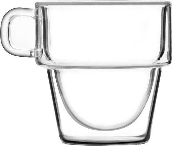 Vialli Design Terminės stiklinės espreso kavai, 6 vnt. 150 ml Senso 27435