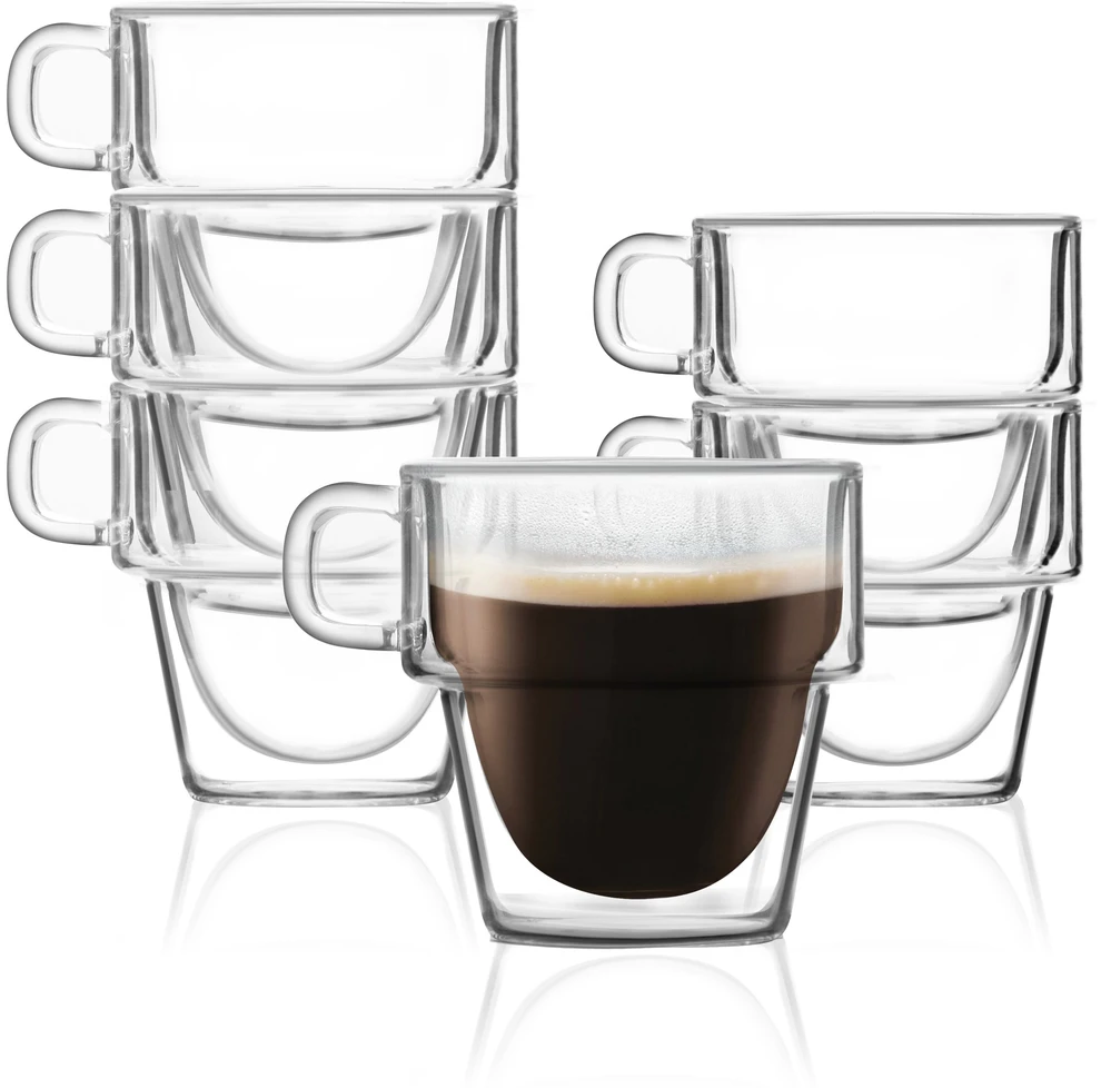 Vialli Design Terminės stiklinės espreso kavai, 6 vnt. 150 ml Senso 27435