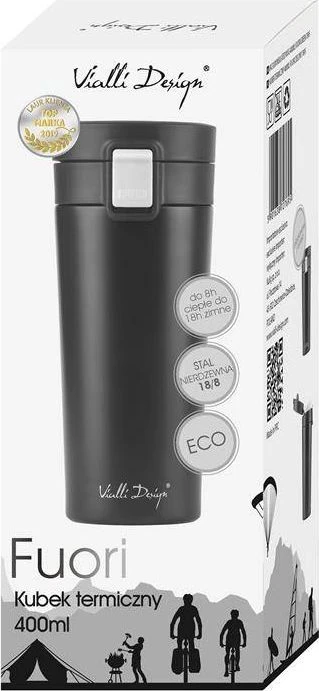 Gertuvė Vialli Design Termo puodelis 400ml FUORI grafito 27671