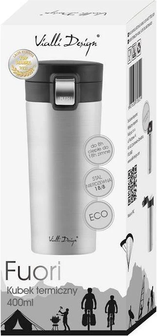 Vialli Design Terminis puodelis 400 ml FUORI plieno matinis 28029