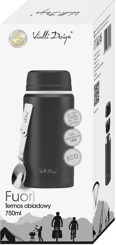 Vialli Design Termos obiadowy Fuori 0.75 l Grafitowy