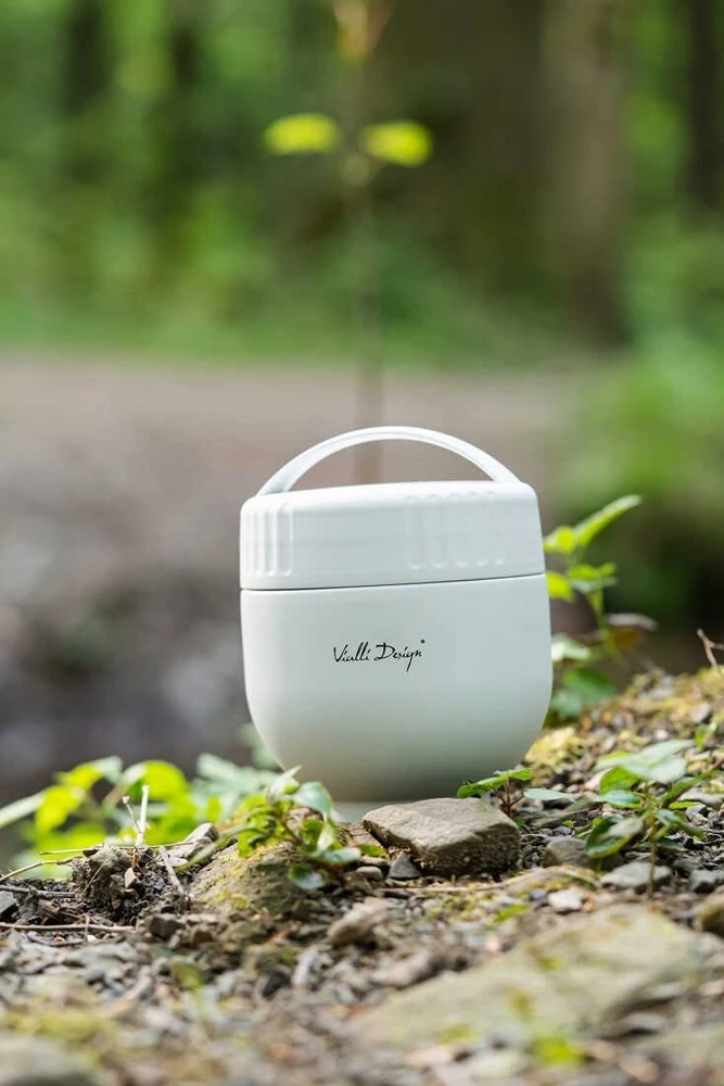 Vialli Design Termos su pojemnikiem i łyżką 680 ml Fuori balta 30282