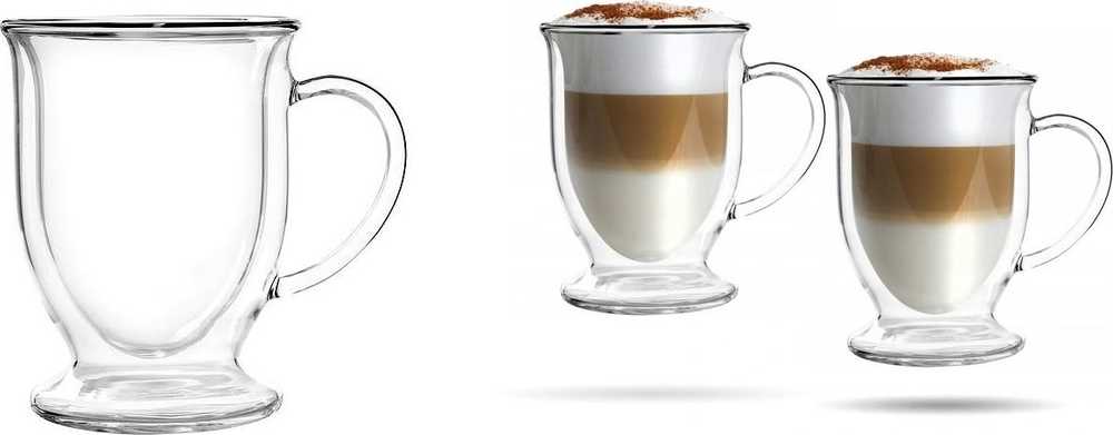 Vialli Design Thermal stiklinės lattei, 2 vnt, 250 ml