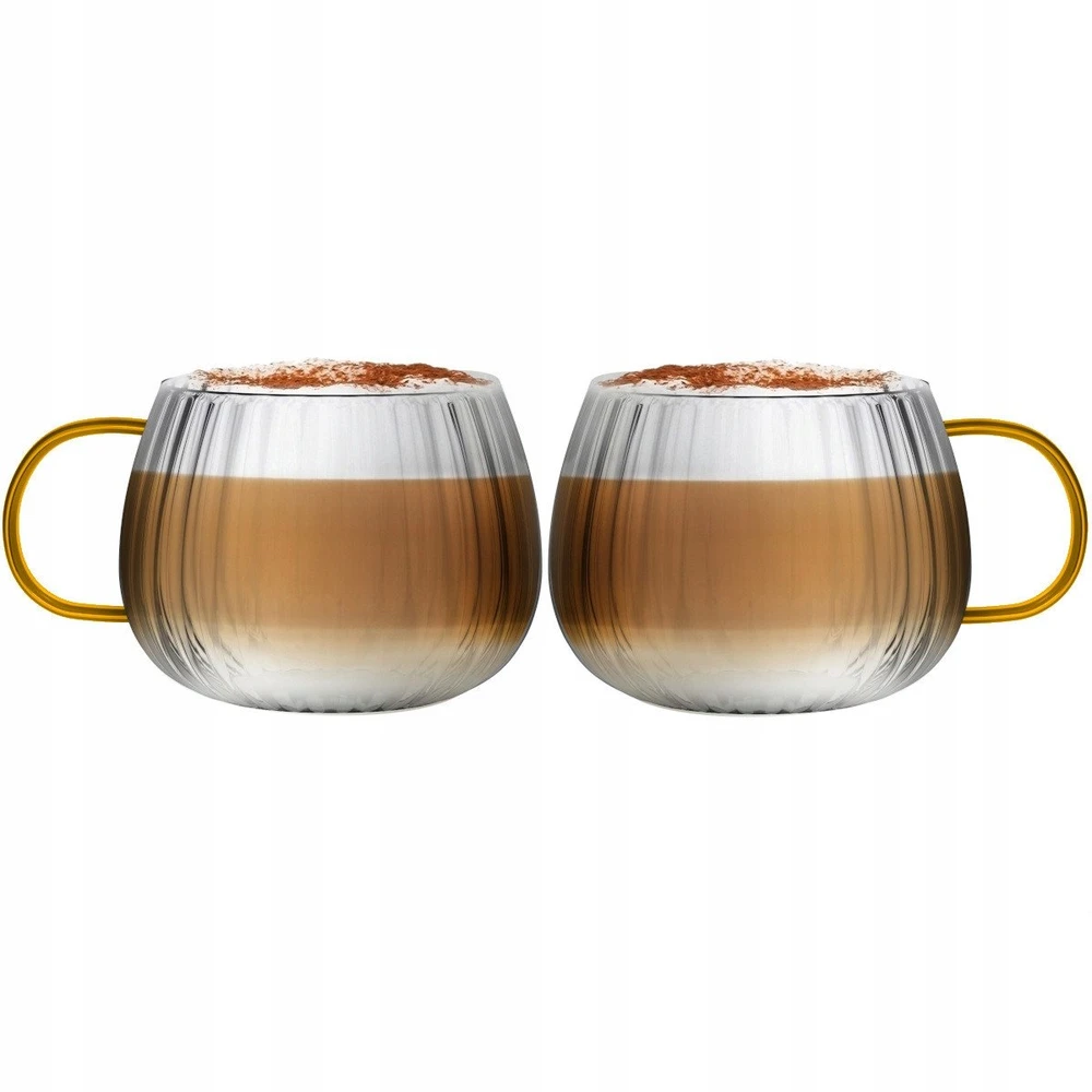 Tulip Vialli Design - Tulpių rinkinys iš 2 puodelių su geltona rankena 350ml