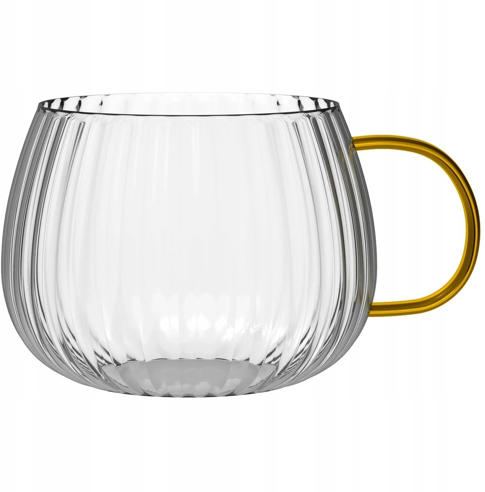 Tulip Vialli Design - Tulpių rinkinys iš 2 puodelių su geltona rankena 350ml