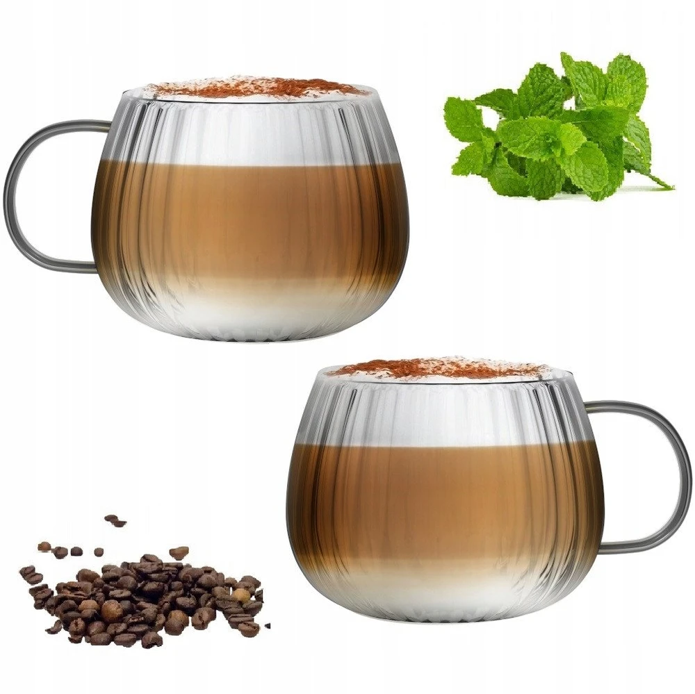 Tulip Vialli Design - Tulpių rinkinys iš 2 puodelių su pilka rankena 350ml