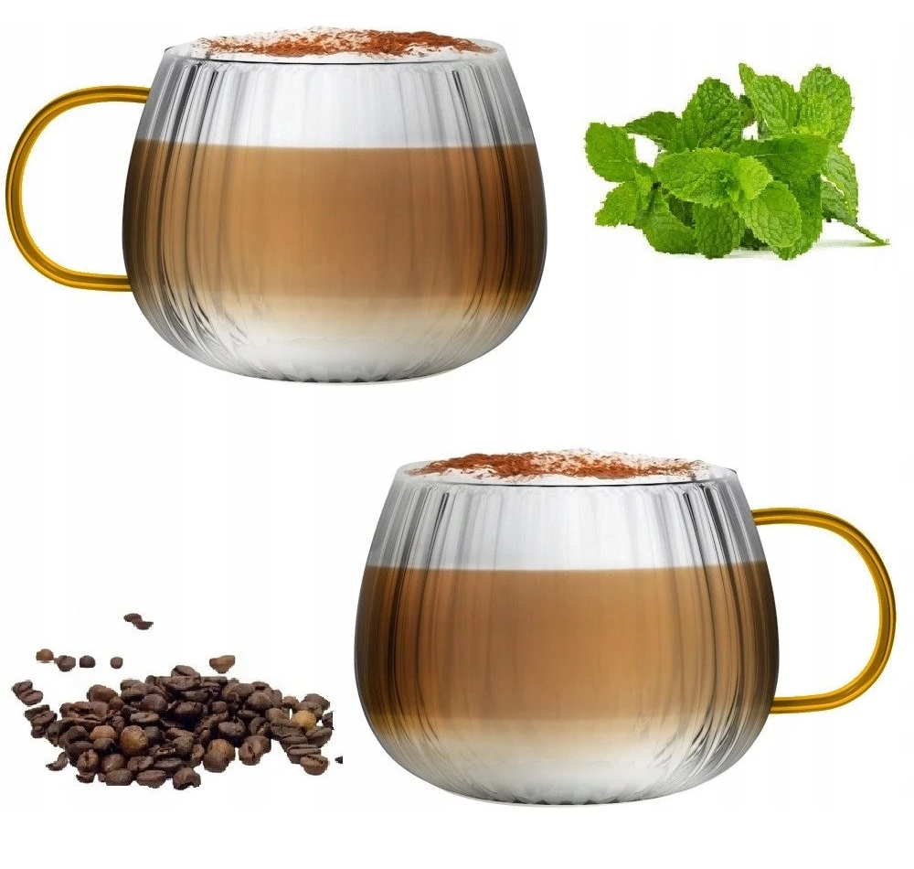 Tulip Vialli Design - Tulpių rinkinys iš 2 puodelių su geltona rankena 350ml