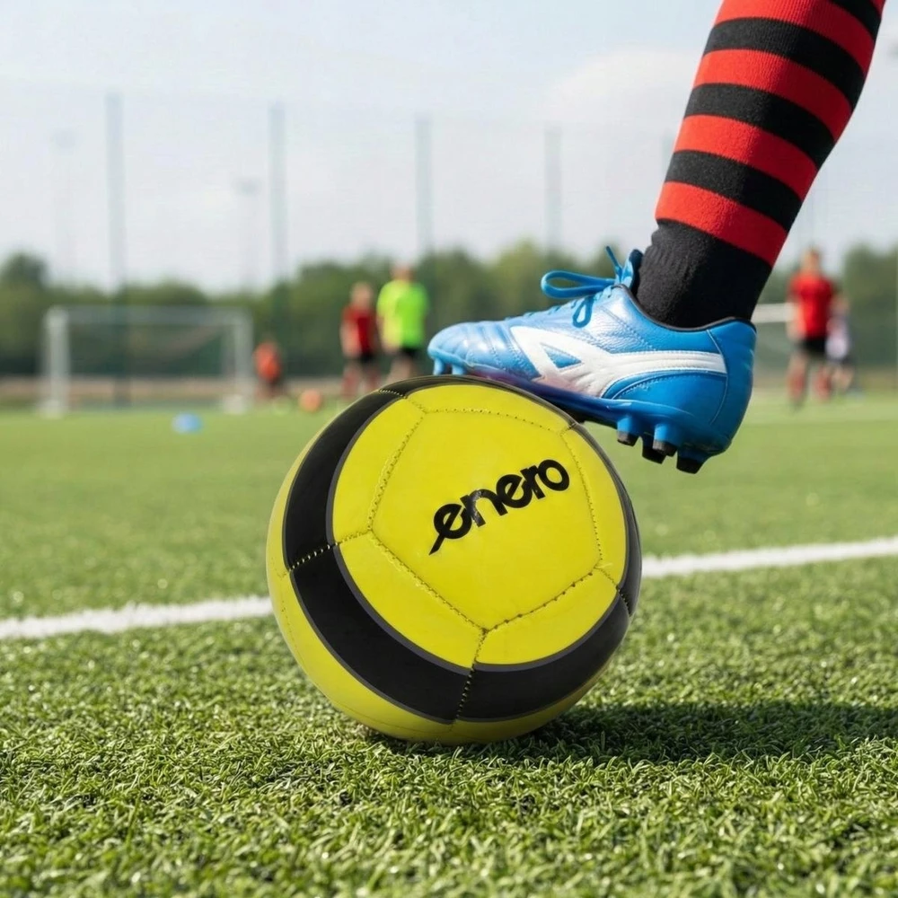 futbolo kamuolys enero mini 12 panelių geltonas