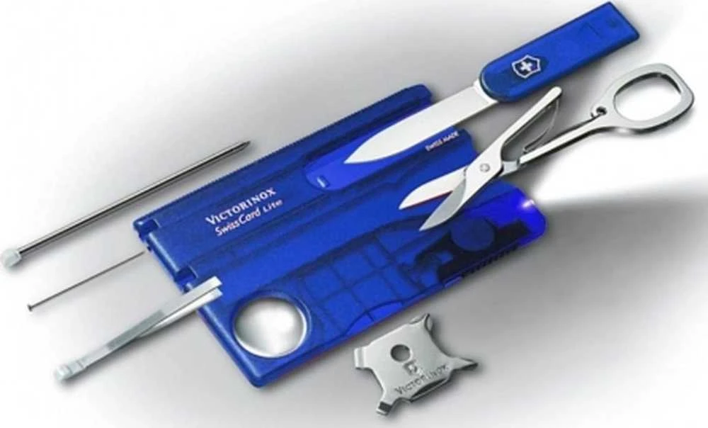 Victorinox SWISSCARD LITE mėlynas skaidrus