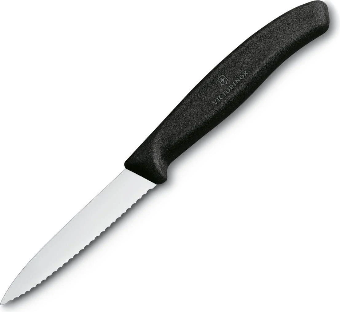 Peilis daržovėms Victorinox 6.7633, dantytas, juodas