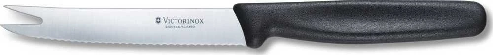 Victorinox Victorinox virtuvinis peilis, dantytas sūrio ašmenys 11 cm, juoda