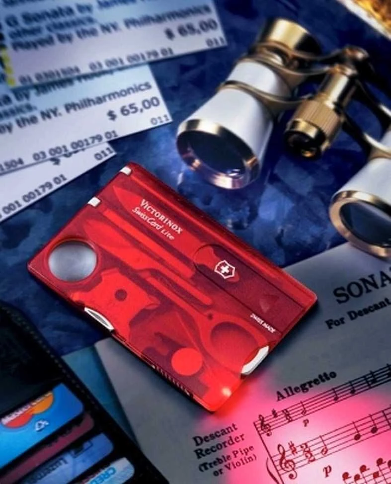 Victorinox Įrankių kortelė SwissCard Lite in red transparent
