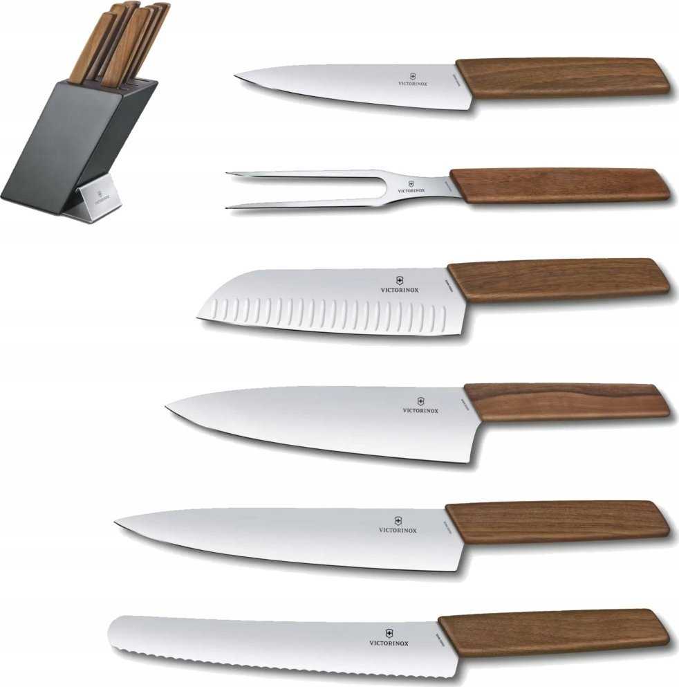Victorinox Swiss Modern Peilis Block buko mediena 6 vnt