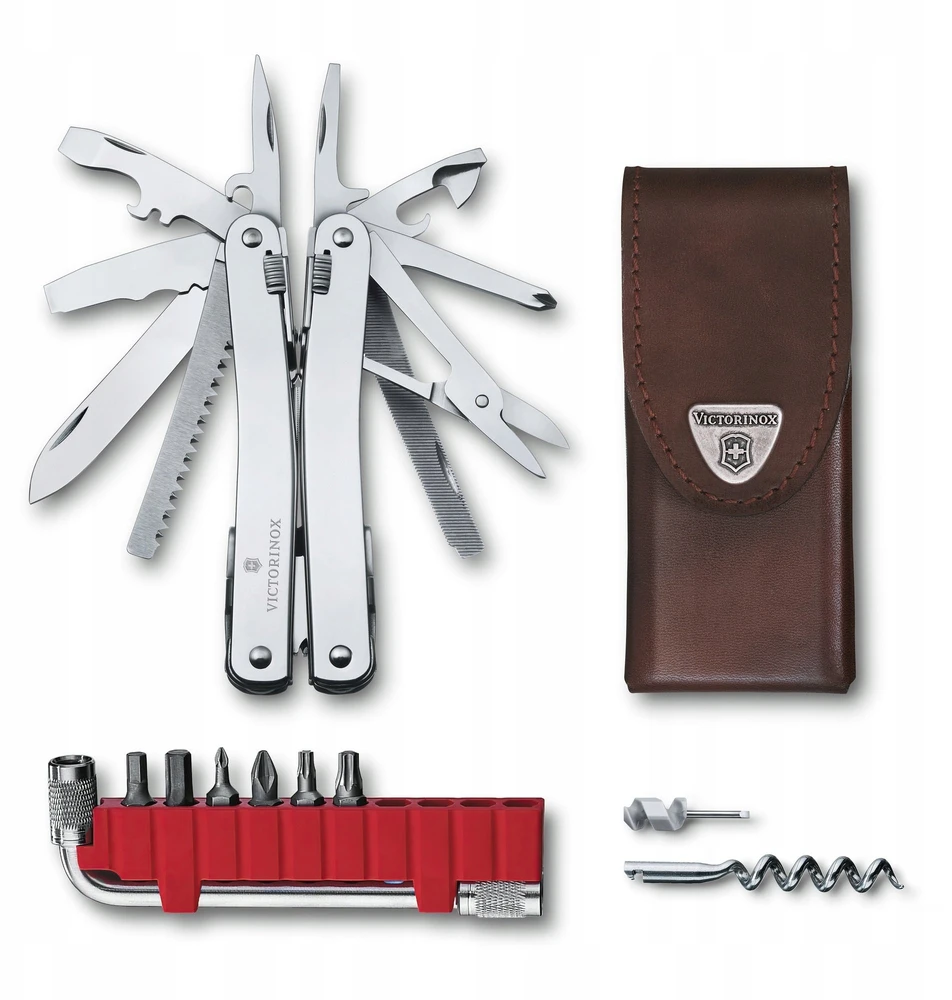 Victorinox Spirit X Plus su priedais ir odiniu dėklu