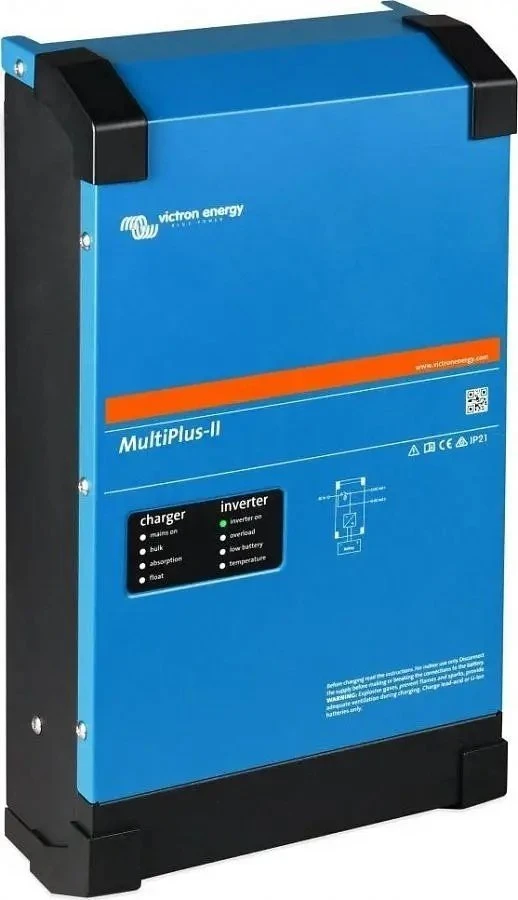 Įtampos keitiklis - įkroviklis MultiPlus-II 24Vdc/230Vac 3000VA, UPS funkcija, su sinusine išėjimo įtampa, VE.Bus, Victron Energy