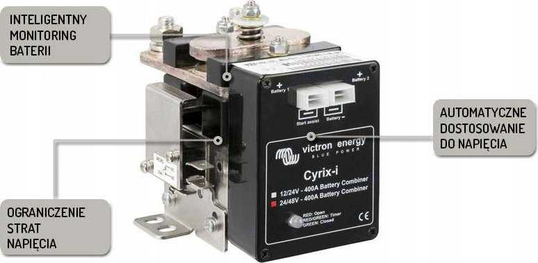 Victron Energy „Cyrix-i“ 12/24 V-400 A išmanusis jungiklis