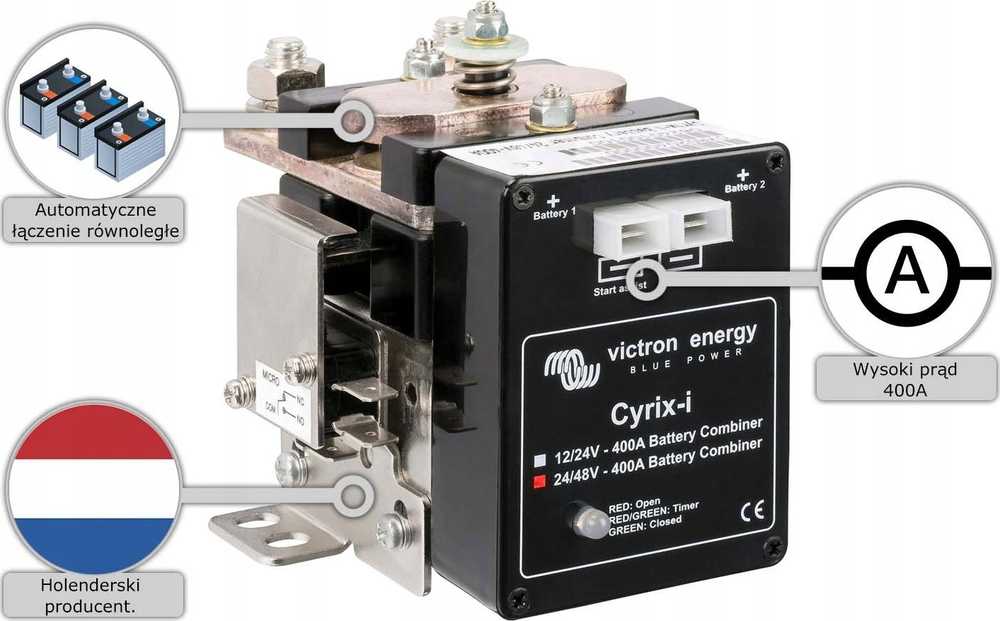 Victron Energy „Cyrix-i“ 12/24 V-400 A išmanusis jungiklis