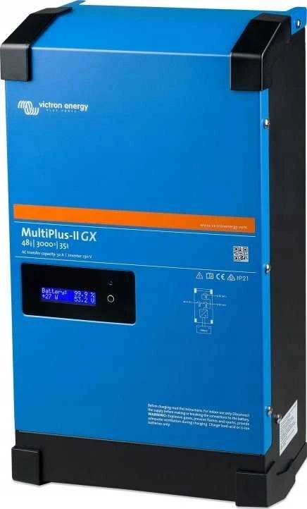 Victron Energy MultiPlus-II maitinimo adapteris / keitiklis, vidinis, 3000 W, juodas, mėlynas