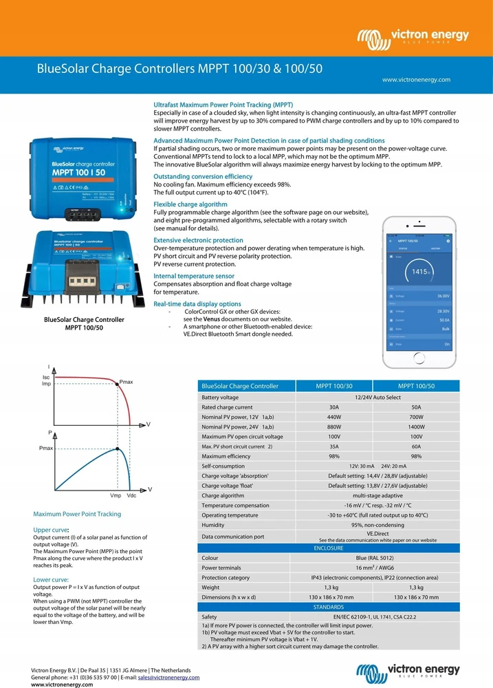 Victron Energy SmartSolar MPPT 100/30 įkrovimo valdiklis