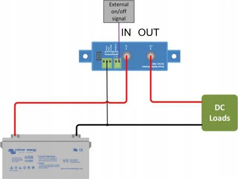Išmani akumuliatorių apsauga nuo gilaus iškrovimo Smart BatteryProtect 12/24V-100A, Victron Energy