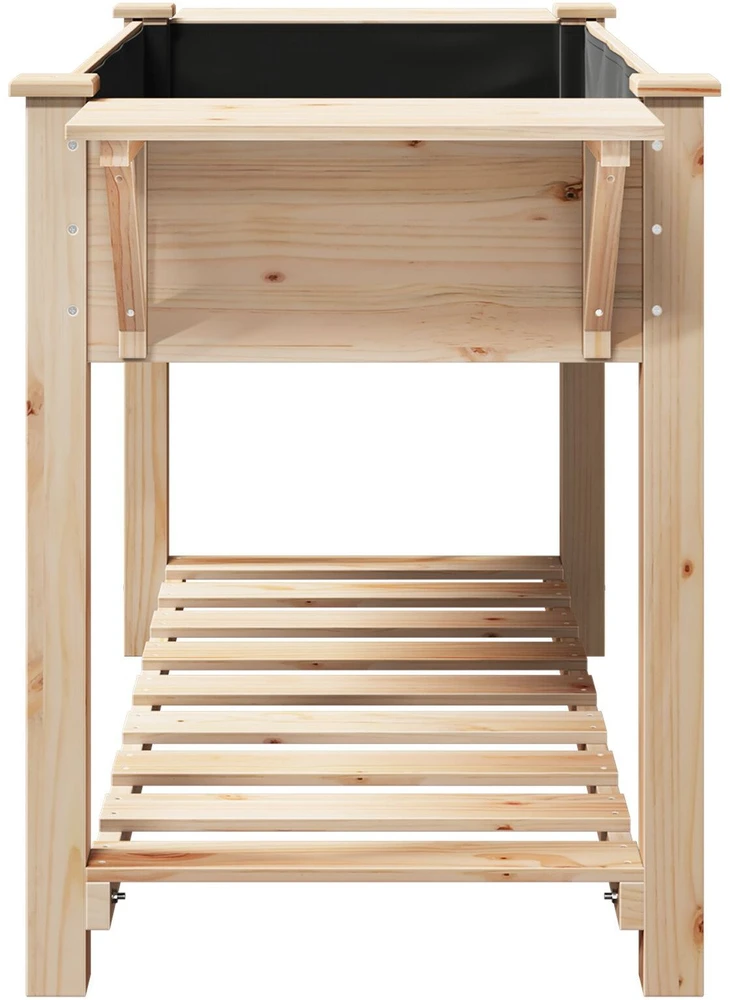 Sodo vazonas Smėlio 155 x 59 x 76,5 cm Kietasis pušinis medis