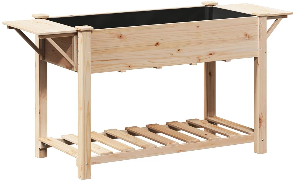 Sodo vazonas Smėlio 155 x 59 x 76,5 cm Kietasis pušinis medis