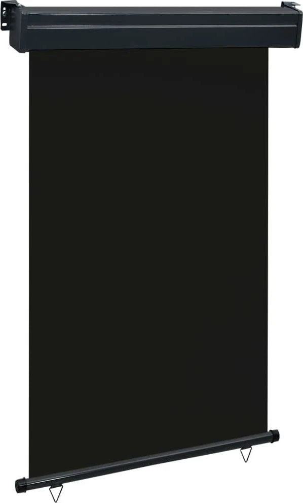 Šoninė balkono markizė, juoda, 125x250cm