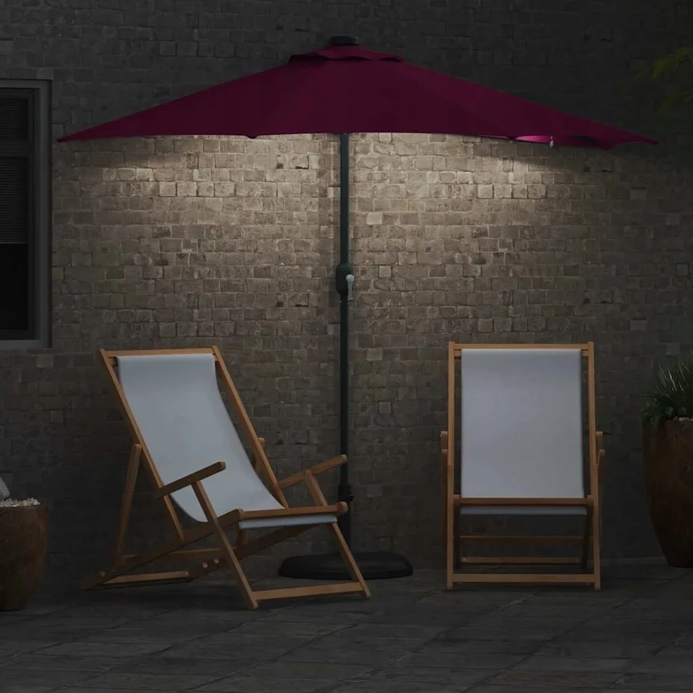 Sodo skėtis Bordo raudona 294 x 150 x 223 cm