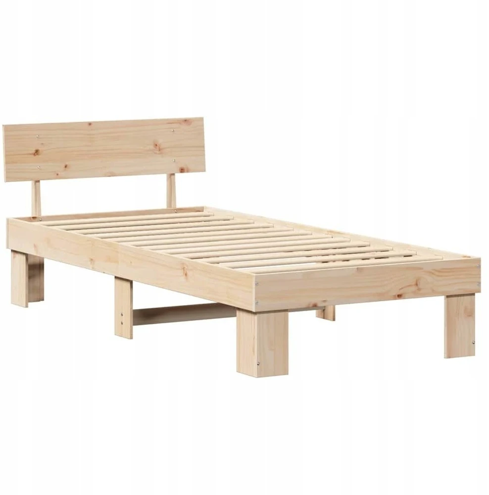Lova Lovos rėmas Natūrali 75 x 190 cm Kietos pušies mediena