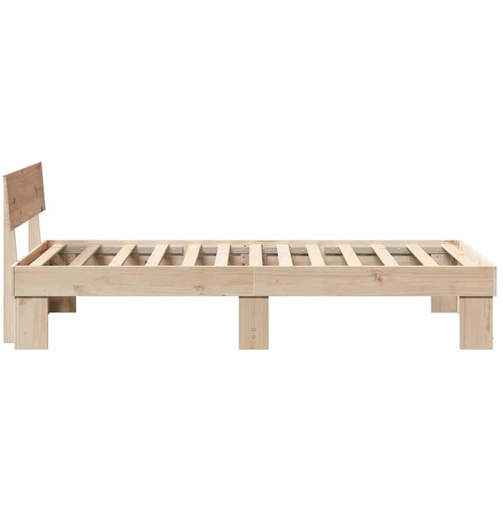 Lova Lovos rėmas Natūrali 75 x 190 cm Kietos pušies mediena