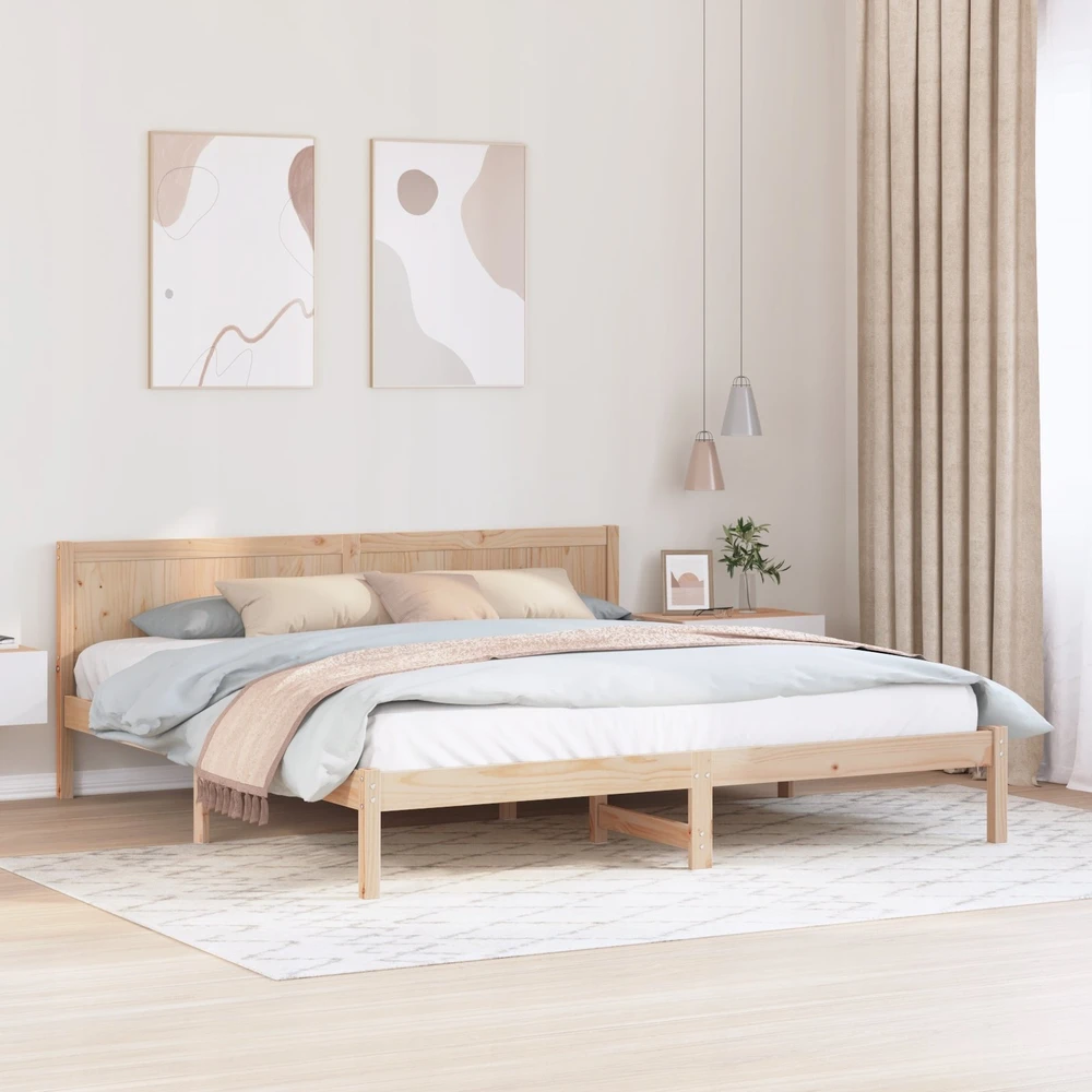 Lovos rėmas Ruda 200 x 200 cm Pušies medienos masyvas