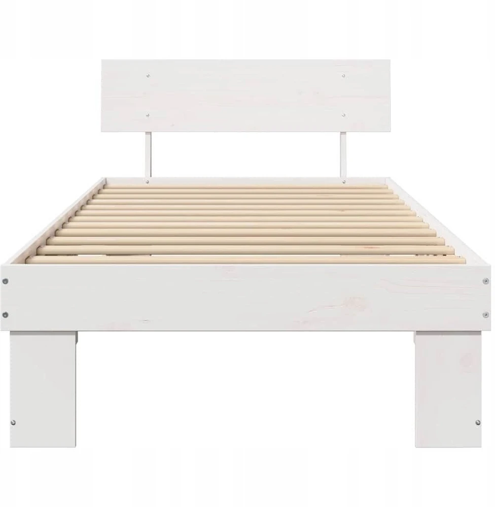 Lova Lovos rėmas Balta 80 x 200 cm Kietos pušies mediena