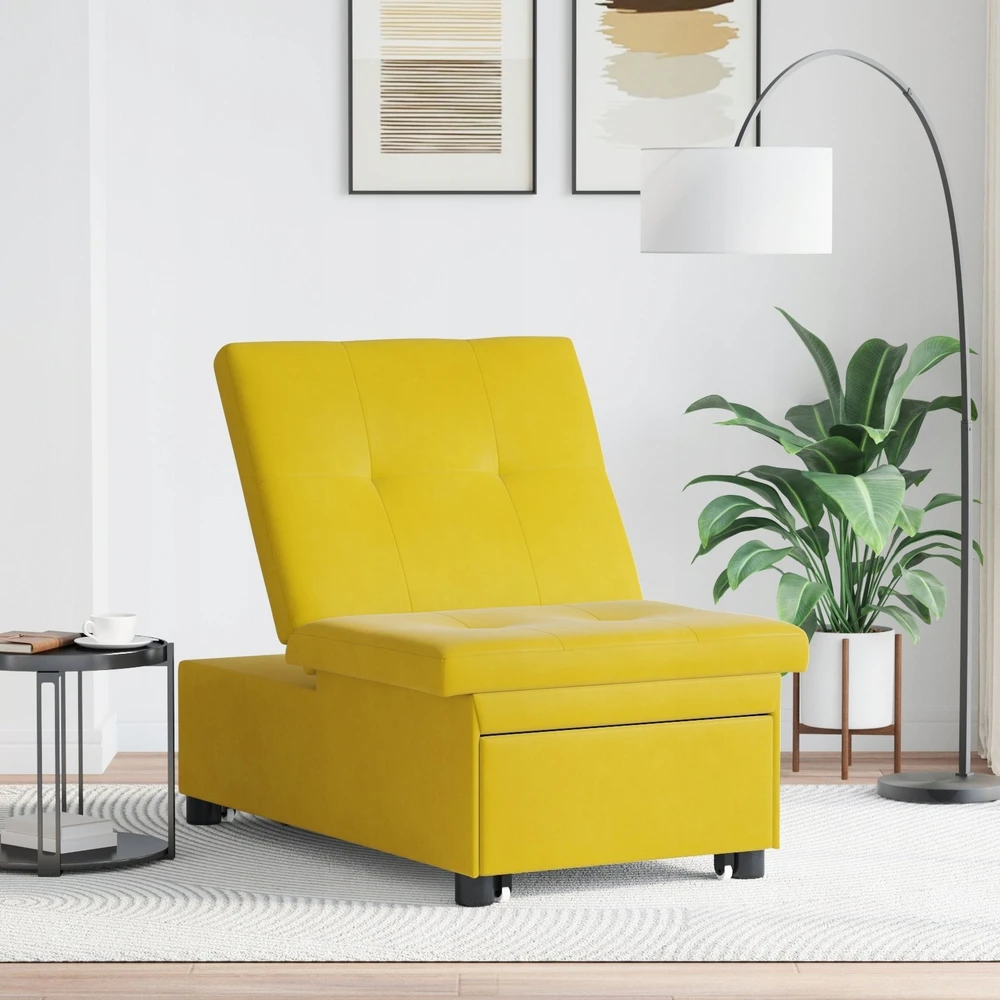 Sofa lova Geltona 194 x 67 x 82 cm Aksomas