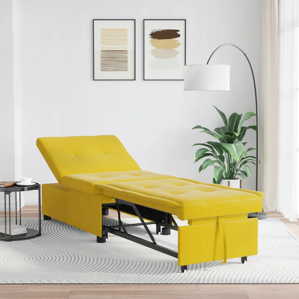 Sofa lova Geltona 194 x 67 x 82 cm Aksomas