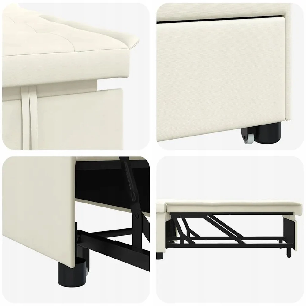 Sofa lova Kreminė 194 x 67 x 82 cm Aksomas