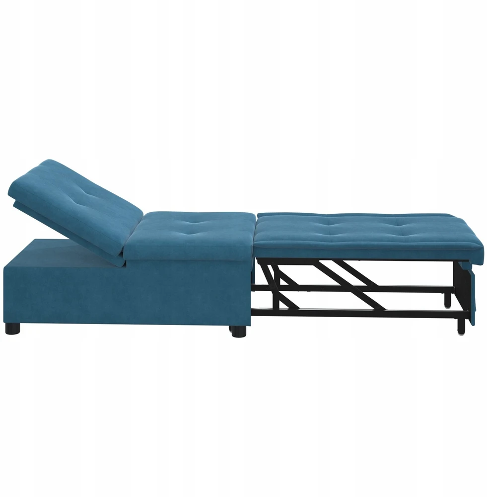 Sofa lova Mėlyna 194 x 67 x 82 cm Aksomas